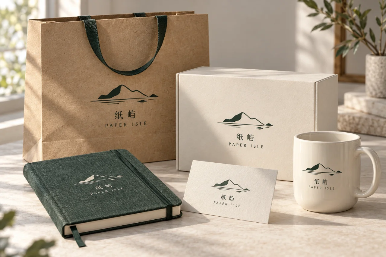 「纸屿」虚构品牌物料陈列
